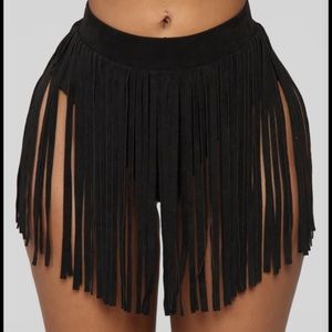 NWT FASHION NOVA FEST FRINGE SHORTS XL